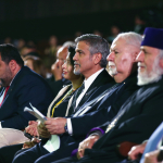 His Holiness Karekin II, Vartan Gregorian and George Clooney