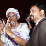 Aurora Prize Laureate Marguerite Barankitse celebrates with guests