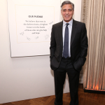George Clooney and the pledge wall