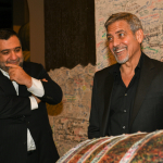 Aurora Prize Selection Committee Co-Chair George Clooney and 100 LIVES Co-Founder Ruben Vardanyan