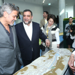 George Clooney, Ruben Vardanyan and Veronika Zonabend visit UWC Dilijan