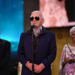 Charles Aznavour performs at the inaugural Aurora Prize ceremony in Yerevan, Armenia