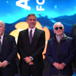 George Clooney, Vartan Gregorian and Charles Aznavour